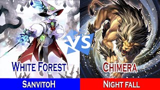 White Forest Azamina Vs Chimera Fiendsmith  SanvitoH Vs Night fall  High Rated  Dueling Book [upl. by Aerdnaid276]