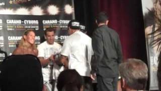 Gina Carano amp Cris Cyborg Weigh In [upl. by Keelin405]