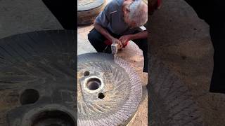 Maintaining and repairing a traditional millstone process craft [upl. by Ailefo]