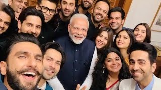 Ranveer Alia Karan Johar and other celebs meet PM Modi in Delhi [upl. by Riccio]