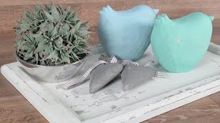 DIY Shabby Chic mit KreidefarbeChalky und Wachs einfach selbst gestalten [upl. by Kohn]