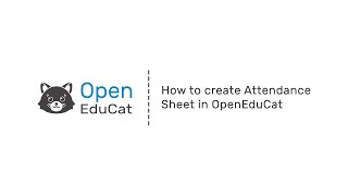 How to create Attendance Sheet in OpenEduCat [upl. by Palocz907]