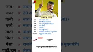 Chandrababu Naidu biography चन्द्रबाबु नायडु का जीवन परिचय shortsvideo funny biography trending [upl. by Fedak214]