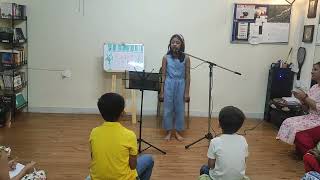 Nitara Singing Raatan Lambia from Shershah  Kids Karaoke Club  Summer Camp 2024 [upl. by Landry]