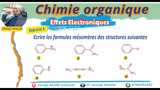 formes mésomères de quelques structures exercice 5 [upl. by Novhaj]