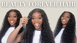 AFFORDABLE Water Wave Wig Beginner Glueless Install  Happy Birthday BeautyForever Hair [upl. by Novled]