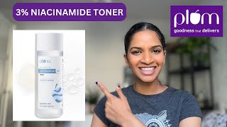 Plum 3 Niacinamide Toner With Rice Water Honest Review  Researcher Explains [upl. by Jenda]