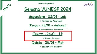 Língua Portuguesa VUNESP  Ordem de Prova [upl. by Baldridge]