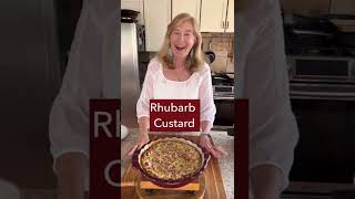 Easy Rhubarb custard with or without a nut crust shorts [upl. by Anafetse]