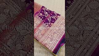 💜 Wine colour Satin katan silk Banarasi saree 🤩 ₹4000 ❤️ [upl. by Bronwen]