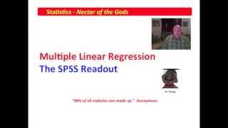 6 Multiple Linear Regression  Reading the SPSS Output [upl. by Ylek]