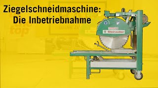 Ziegelschneidmaschine  Die Inbetriebnahme der Ziegelschneidmaschine [upl. by Paradies]