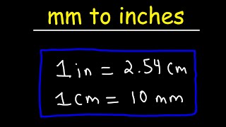 How To Convert mm to Inches [upl. by Mimajneb44]