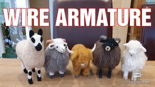 WIRE ARMATURE  KEEPING IT SIMPLE  Needle Felting Animals Needle Felting For Beginners [upl. by Assile]