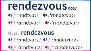 How To Pronounce RENDEZVOUS In British And American English [upl. by Merat474]