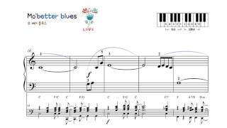 JazzampPop Mo Better Blues  Branford Marsalis 피아노 악보 [upl. by Merth]