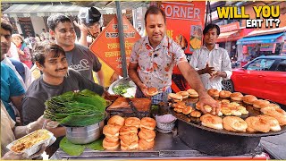 100 OverHyped Indian Street Food 🥵 Sethi Bun Tikki Aloo Chaat Buffet Burgers Black Fries amp more [upl. by Analihp813]