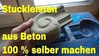 Gießform für Beton selber machen Säule und Stuckleisten Fassadenstuck Silikonformen DIY Betonformen [upl. by Declan]