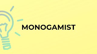 What is the meaning of the word MONOGAMIST [upl. by Chevy31]