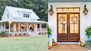 Adorable Fall Cottage Farmhouse Home Tour  Cotton Blue Cottage [upl. by Rima]