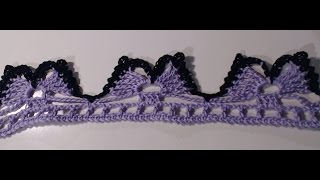 TUTORIAL N°8 BORDO FARFALLA UNCINETTO  CROCHET [upl. by Ramona]