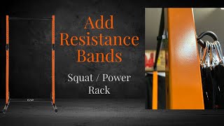 Resistance Band HooksRings for your Squat Rack or Power Rack Inexpensive Option [upl. by Adiv]