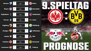 9Spieltag Bundesliga 2324 Prognose  Alle Spiele amp Tipps [upl. by Pelaga]