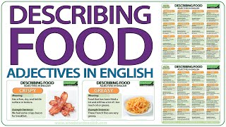 Describing FOOD  Adjectives in English  ESOL Vocabulary Lesson [upl. by Latihs]