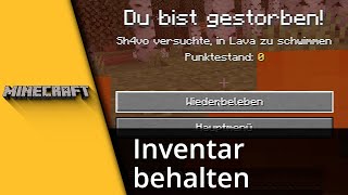 Minecraft Inventar behalten wenn man stirbt Befehl amp Einstellung ✅ Tutorial [upl. by Madelin]