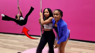 I LEARNED HOW TO POLE DANCE FROM A PRO [upl. by Icyaj]