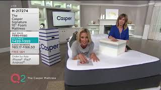 The Casper signature 10quot inch foam mattress full presentation on QVC2 June 17th 2018 [upl. by Rape]