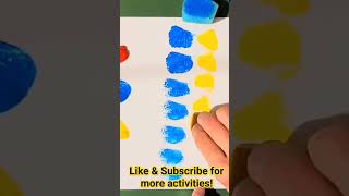 Easy amp fast activity for kids Sponge amp paints amp create Arts amp crafts for toddlers Busy toddler [upl. by Scheers]