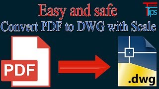 Convert PDF to AutoCAD  Free PDF to DWG converter With Scale [upl. by Ahterod]