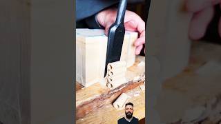 Increíble Formon de acero Damasco satisfying woodworking woodcut artesanias [upl. by Ecahc]