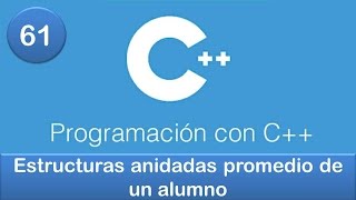 61 Programación en C  Estructuras  Ejercicio  Estructuras anidadas promedio de un alumno [upl. by Anolla]