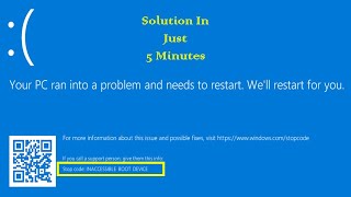 Inaccessible Boot Device Error in Window 10  Get Solution in Just 5 minutes error [upl. by Aramanta]