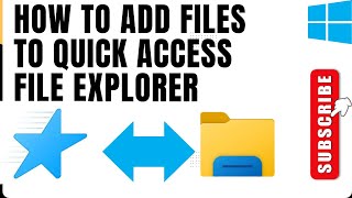 How to add files to quick access file explorer [upl. by Pinter131]