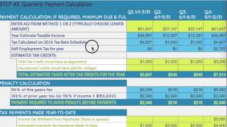 Quarterly Tax Estimate Step 3 WORKSHEET 2 V4 [upl. by Adnara]