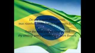 Brazilian National Anthem  quotHino Nacional Brasileiroquot PTEN [upl. by Valentino368]