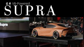 Toyota Unveils V8Powered GR Supra for Supercar Championship What to Expect [upl. by Erodoeht]