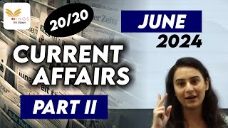 Set 26  Important MCQs PART II June 2024 CURRENT AFFAIRS by Yashodhra ma’am [upl. by Forester364]