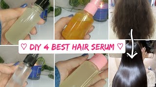 Homemade Hair Serum for AntiFrizz Hair ✨ DIY 4 BEST Hair Serum [upl. by Ecnadnac]