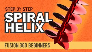 How to 3D Model an Auger Bit Spiral Helix  Learn Autodesk Fusion 360 in 30 Days Day 12 [upl. by Ardene]