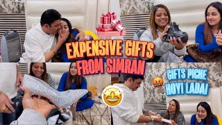 Expensive gifts from Simran to all family ❤️🛍️ gifts piche hoi ldai 😂😂 narulasimrans [upl. by Sontich359]