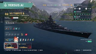 World of Warships LegendsMVP Tirpitz B [upl. by Assilav]