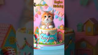 KAYLEE BIRTHDAY  HAPPY BIRTHDAY SONG WITH NAMES  Adorable Cute Cat 😺 happybirthday cat [upl. by Neeloc789]