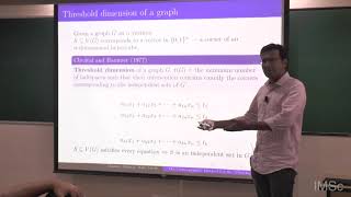 The Lexicographic Method for the Threshold Dimension Problem  Mathew Francis [upl. by Kania]