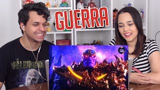 REACT Vingadores VS Thanos  Duelo de Titãs ESPECIAL VINGADORES GUERRA INFINITA  7 Minutoz [upl. by Nerua]