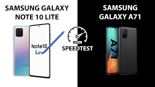 Speedtest Samsung Galaxy Note 10 Lite vs Samsung Galaxy A71 Exynos 9810 vs Snapdragon 730 [upl. by Rilda]