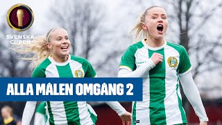 Svenska Cupen dam  Alla målen från omgång 2 [upl. by Neerual805]